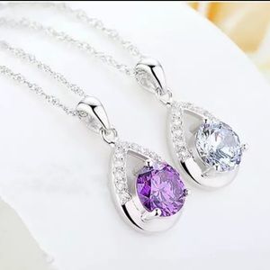 925 Stamps Silver Bridal Jewelry Necklace
